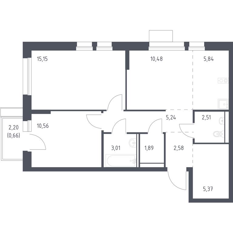 1-BD Apartment Sale, 62.6 sq. m. at Kvartal Aviatorov, ulitsa Koldunova, Aviatorov Microdistrict, Balashikha, Moscow Region, Russia #1 1-BD Apartment Sale, 62.6 sq. m. at Kvartal Aviatorov, ulitsa Koldunova, Aviatorov Microdistrict, Balashikha, Moscow Region, Russia #1