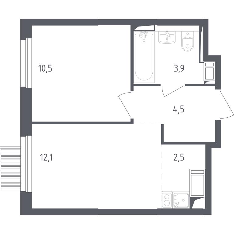 Apartment Sale, 32.8 sq. m. at Mytishchi Park, Silikatnaya ulitsa, 41к3, Mytischi, Moscow Region, Russia #1 Apartment Sale, 32.8 sq. m. at Mytishchi Park, Silikatnaya ulitsa, 41к3, Mytischi, Moscow Region, Russia #1