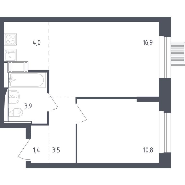 Apartment Sale, 40 sq. m. at Mytishchi Park, Silikatnaya ulitsa, 41к3, Mytischi, Moscow Region, Russia #1 Apartment Sale, 40 sq. m. at Mytishchi Park, Silikatnaya ulitsa, 41к3, Mytischi, Moscow Region, Russia #1
