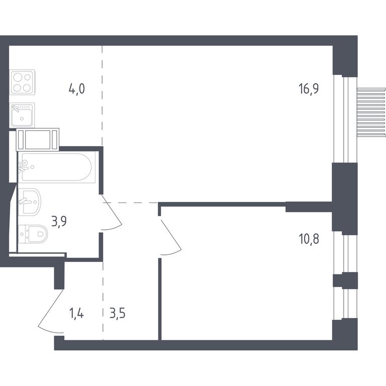 Apartment Sale, 39.6 sq. m. at Mytishchi Park, Silikatnaya ulitsa, 41к3, Mytischi, Moscow Region, Russia #1 Apartment Sale, 39.6 sq. m. at Mytishchi Park, Silikatnaya ulitsa, 41к3, Mytischi, Moscow Region, Russia #1