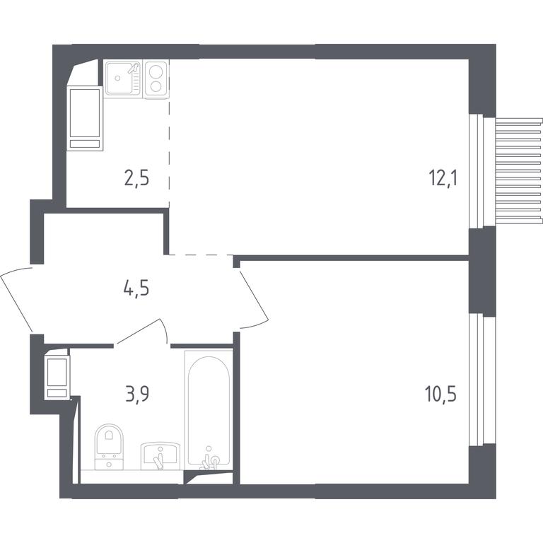 Apartment Sale, 32.8 sq. m. at Mytishchi Park, Silikatnaya ulitsa, 41к3, Mytischi, Moscow Region, Russia #1 Apartment Sale, 32.8 sq. m. at Mytishchi Park, Silikatnaya ulitsa, 41к3, Mytischi, Moscow Region, Russia #1