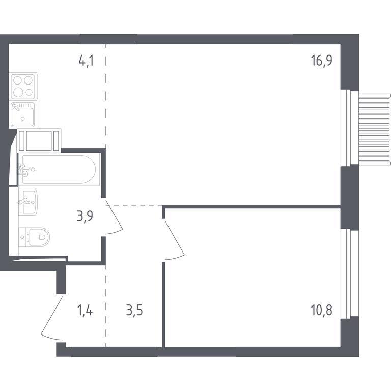Apartment Sale, 40 sq. m. at Mytishchi Park, Silikatnaya ulitsa, 41к3, Mytischi, Moscow Region, Russia #1 Apartment Sale, 40 sq. m. at Mytishchi Park, Silikatnaya ulitsa, 41к3, Mytischi, Moscow Region, Russia #1
