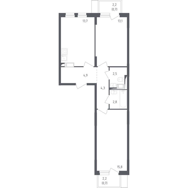 1-BD Apartment Sale, 56.8 sq. m. at Mytishchi Park, Silikatnaya ulitsa, 41к3, Mytischi, Moscow Region, Russia #1 1-BD Apartment Sale, 56.8 sq. m. at Mytishchi Park, Silikatnaya ulitsa, 41к3, Mytischi, Moscow Region, Russia #1