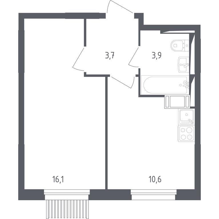 Apartment Sale, 33.8 sq. m. at Mytishchi Park, Silikatnaya ulitsa, 41к3, Mytischi, Moscow Region, Russia #1 Apartment Sale, 33.8 sq. m. at Mytishchi Park, Silikatnaya ulitsa, 41к3, Mytischi, Moscow Region, Russia #1