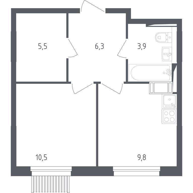 Apartment Sale, 35.5 sq. m. at Mytishchi Park, Silikatnaya ulitsa, 41к3, Mytischi, Moscow Region, Russia #1 Apartment Sale, 35.5 sq. m. at Mytishchi Park, Silikatnaya ulitsa, 41к3, Mytischi, Moscow Region, Russia #1