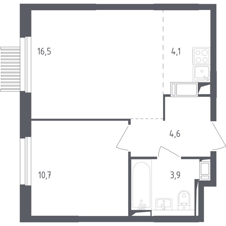 Apartment Sale, 39.3 sq. m. at Mytishchi Park, Silikatnaya ulitsa, 41к3, Mytischi, Moscow Region, Russia #1 Apartment Sale, 39.3 sq. m. at Mytishchi Park, Silikatnaya ulitsa, 41к3, Mytischi, Moscow Region, Russia #1