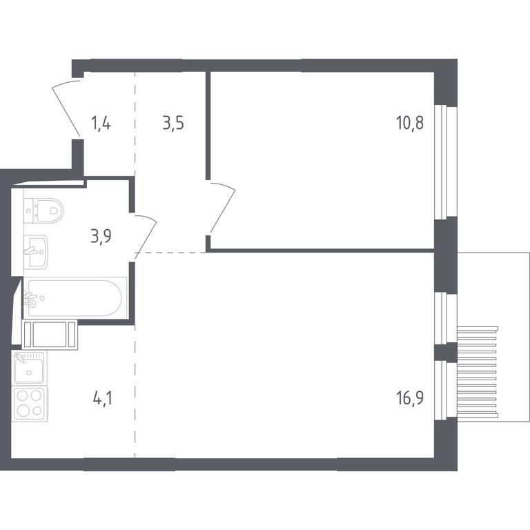 Apartment Sale, 40.2 sq. m. at Mytishchi Park, Silikatnaya ulitsa, 41к3, Mytischi, Moscow Region, Russia #1 Apartment Sale, 40.2 sq. m. at Mytishchi Park, Silikatnaya ulitsa, 41к3, Mytischi, Moscow Region, Russia #1