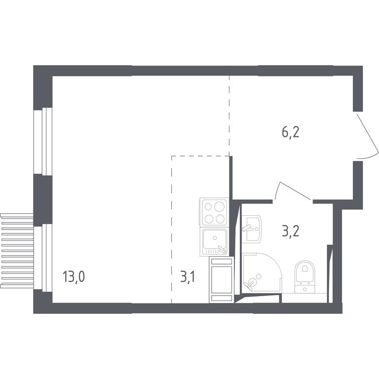 Apartment Sale, 25.2平方米 at Mytishchi Park, Silikatnaya ulitsa, 41к3, Mytischi, Moscow Region, Russia #1 Apartment Sale, 25.2平方米 at Mytishchi Park, Silikatnaya ulitsa, 41к3, Mytischi, Moscow Region, Russia #1