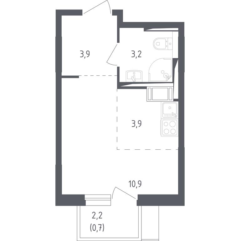 Apartment Sale, 22.1 sq. m. at Mytishchi Park, Silikatnaya ulitsa, 41к3, Mytischi, Moscow Region, Russia #1 Apartment Sale, 22.1 sq. m. at Mytishchi Park, Silikatnaya ulitsa, 41к3, Mytischi, Moscow Region, Russia #1