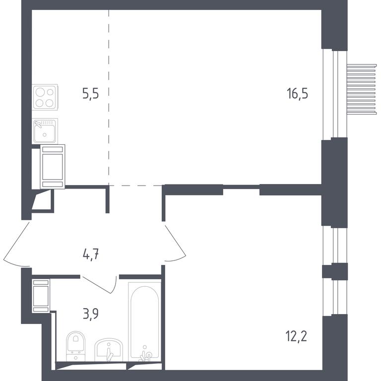 Apartment Sale, 42.2 sq. m. at Mytishchi Park, Silikatnaya ulitsa, 41к3, Mytischi, Moscow Region, Russia #1 Apartment Sale, 42.2 sq. m. at Mytishchi Park, Silikatnaya ulitsa, 41к3, Mytischi, Moscow Region, Russia #1