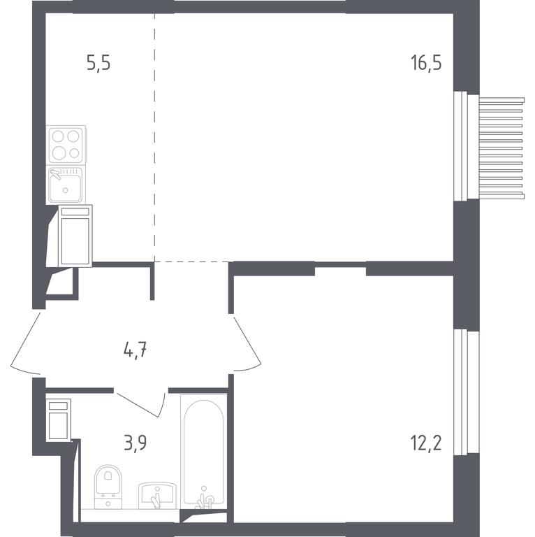 Apartment Sale, 42.3平方米 at Mytishchi Park, Silikatnaya ulitsa, 41к3, Mytischi, Moscow Region, Russia #1 Apartment Sale, 42.3平方米 at Mytishchi Park, Silikatnaya ulitsa, 41к3, Mytischi, Moscow Region, Russia #1