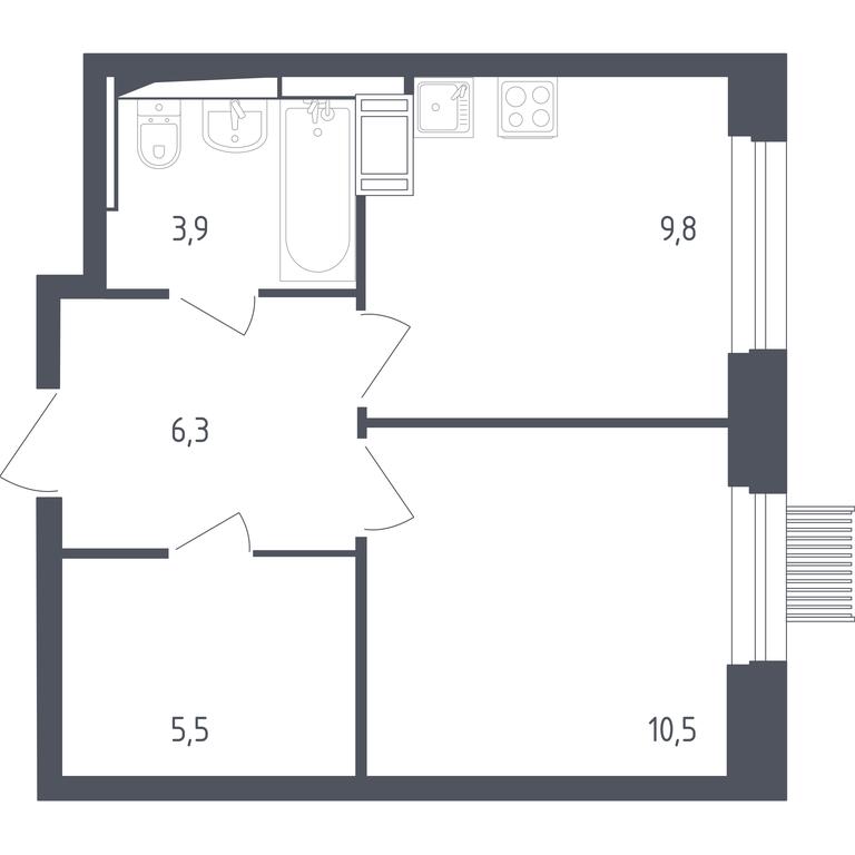 Apartment Sale, 35.4 sq. m. at Mytishchi Park, Silikatnaya ulitsa, 41к3, Mytischi, Moscow Region, Russia #1 Apartment Sale, 35.4 sq. m. at Mytishchi Park, Silikatnaya ulitsa, 41к3, Mytischi, Moscow Region, Russia #1