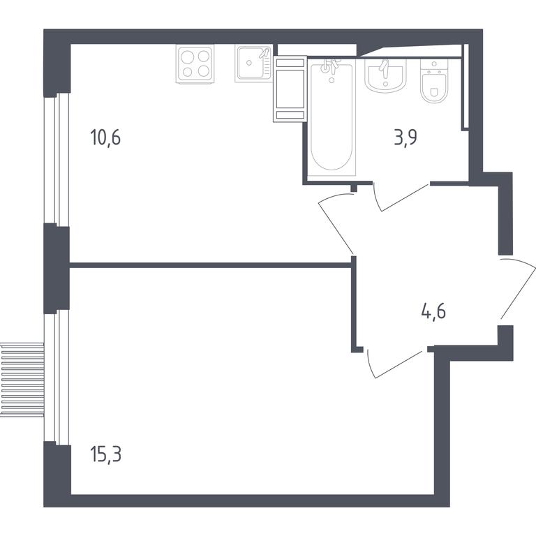 Apartment Sale, 33.8 sq. m. at Mytishchi Park, Silikatnaya ulitsa, 41к3, Mytischi, Moscow Region, Russia #1 Apartment Sale, 33.8 sq. m. at Mytishchi Park, Silikatnaya ulitsa, 41к3, Mytischi, Moscow Region, Russia #1