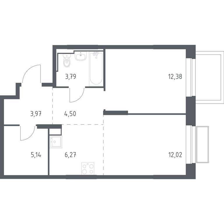 Apartment Sale, 48.07 sq. m. at Dolina Yauzy, Trudovaya Street, 23, Mytischi, Moscow Region, Russia #1 Apartment Sale, 48.07 sq. m. at Dolina Yauzy, Trudovaya Street, 23, Mytischi, Moscow Region, Russia #1