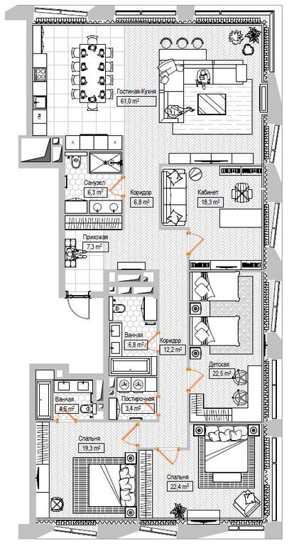 4-BD Apartment Sale, 193.3 sq. m. at Maison Rouge, Palikha Street, 4, Moscow, Russia #1 4-BD Apartment Sale, 193.3 sq. m. at Maison Rouge, Palikha Street, 4, Moscow, Russia #1