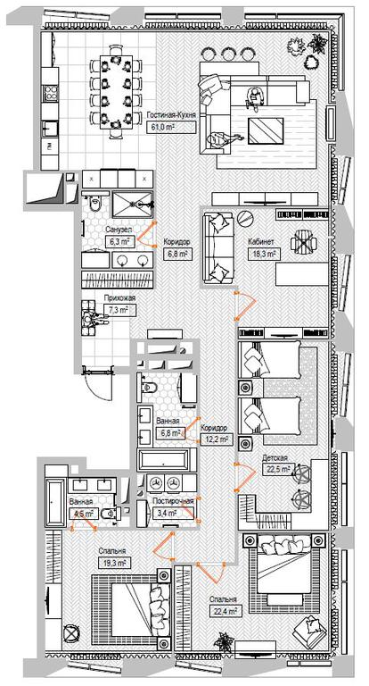 Продажа 4-комн. квартиры, 193,3 м² в ЖК «Мезон Руж (Maison Rouge)», улица Палиха, 4, Москва, Россия #1