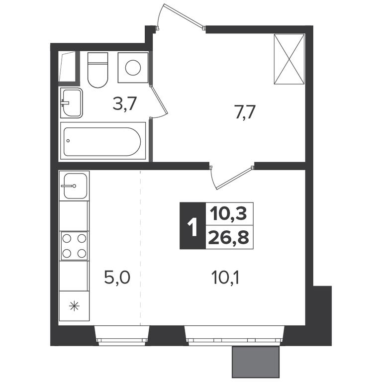 Apartment Sale, 26.4 sq. m. at Yzhnaya Bitsa, Yuzhnaya Bitsa Residential Complex, posyolok Bittsa, Leninskiy City District, Moscow Region, Russia #1 Apartment Sale, 26.4 sq. m. at Yzhnaya Bitsa, Yuzhnaya Bitsa Residential Complex, posyolok Bittsa, Leninskiy City District, Moscow Region, Russia #1