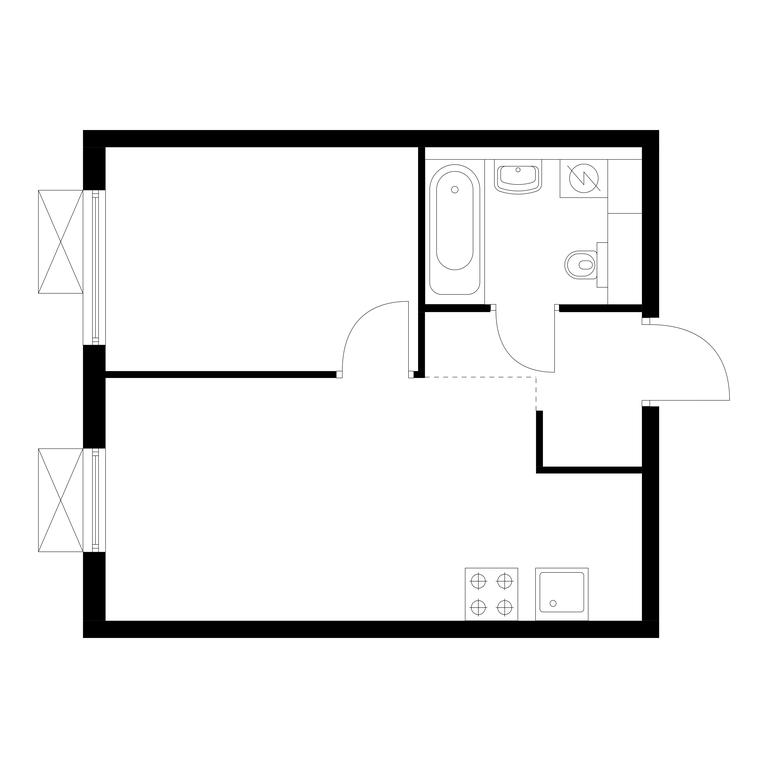 1-BD Apartment Sale, 32.1平方米 at Liublinskiy Park, Lyublinskaya Street, 78к2, Moscow, Russia #1