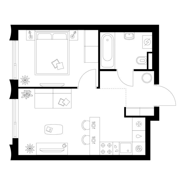 1-BD Apartment Sale, 33.9 sq. m. at Ilinskie Luga, Zapovednaya Street, 1, posyolok Ilyinskoye-Usovo, Krasnogorsk City District, Moscow Region, Russia #1 1-BD Apartment Sale, 33.9 sq. m. at Ilinskie Luga, Zapovednaya Street, 1, posyolok Ilyinskoye-Usovo, Krasnogorsk City District, Moscow Region, Russia #1