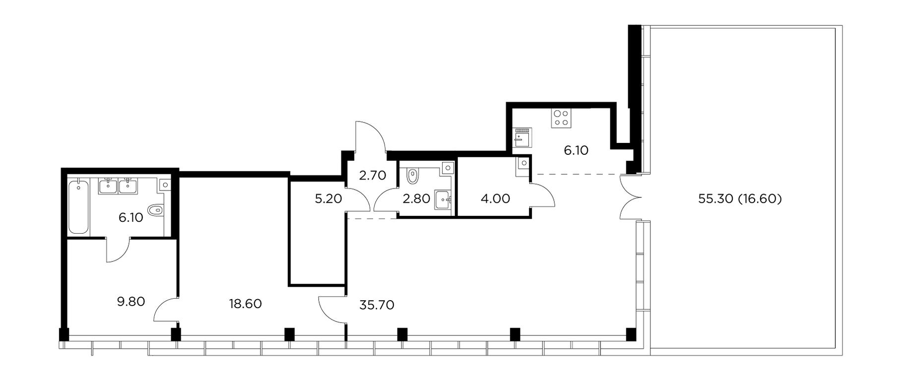 1-BD Apartment Sale, 107.6平方米 at Injoy, Admirala Makarova Street, 2с1, Moscow, Russia #1 1-BD Apartment Sale, 107.6平方米 at Injoy, Admirala Makarova Street, 2с1, Moscow, Russia #1