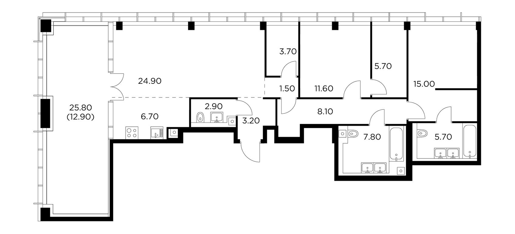 2-BD Apartment Sale, 109.7平方米 at Injoy, Admirala Makarova Street, 2с1, Moscow, Russia #1 2-BD Apartment Sale, 109.7平方米 at Injoy, Admirala Makarova Street, 2с1, Moscow, Russia #1