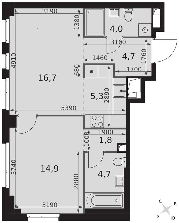 2-BD Apartment Sale, 52.1 sq. m. at Sydney City, Shenogina Street, 2, Moscow, Russia #2 2-BD Apartment Sale, 52.1 sq. m. at Sydney City, Shenogina Street, 2, Moscow, Russia #2