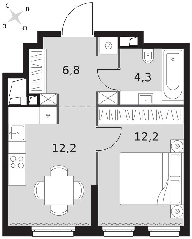 1-BD Apartment Sale, 35.5平方米 at Sydney City, Shenogina Street, 2, Moscow, Russia #1 1-BD Apartment Sale, 35.5平方米 at Sydney City, Shenogina Street, 2, Moscow, Russia #1