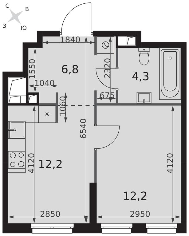 1-BD Apartment Sale, 35.5平方米 at Sydney City, Shenogina Street, 2, Moscow, Russia #2 1-BD Apartment Sale, 35.5平方米 at Sydney City, Shenogina Street, 2, Moscow, Russia #2