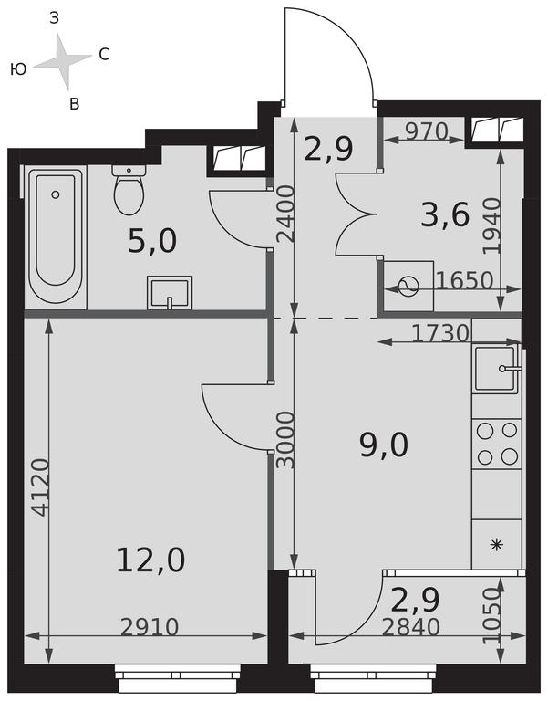 1-BD Apartment Sale, 35.4平方米 at Sydney City, Shenogina Street, 2, Moscow, Russia #2 1-BD Apartment Sale, 35.4平方米 at Sydney City, Shenogina Street, 2, Moscow, Russia #2