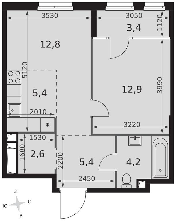 2-BD Apartment Sale, 46.7 sq. m. at Sydney City, Shenogina Street, 2, Moscow, Russia #2 2-BD Apartment Sale, 46.7 sq. m. at Sydney City, Shenogina Street, 2, Moscow, Russia #2