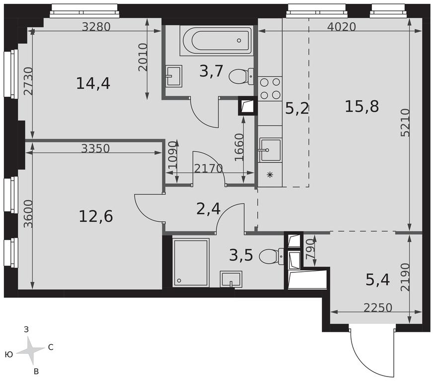 3-BD Apartment Sale, 63 sq. m. at Sydney City, Shenogina Street, 2, Moscow, Russia #2 3-BD Apartment Sale, 63 sq. m. at Sydney City, Shenogina Street, 2, Moscow, Russia #2