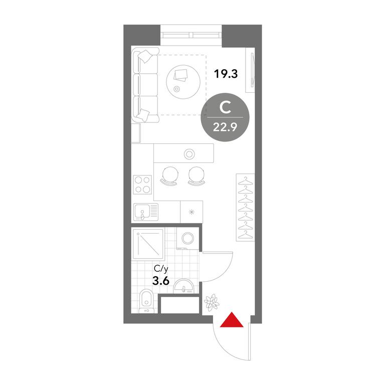 Apartment Sale, 22.9平方米 at Voxhall, Letnikovskaya Street, 4с2, Moscow, Russia #1 Apartment Sale, 22.9平方米 at Voxhall, Letnikovskaya Street, 4с2, Moscow, Russia #1
