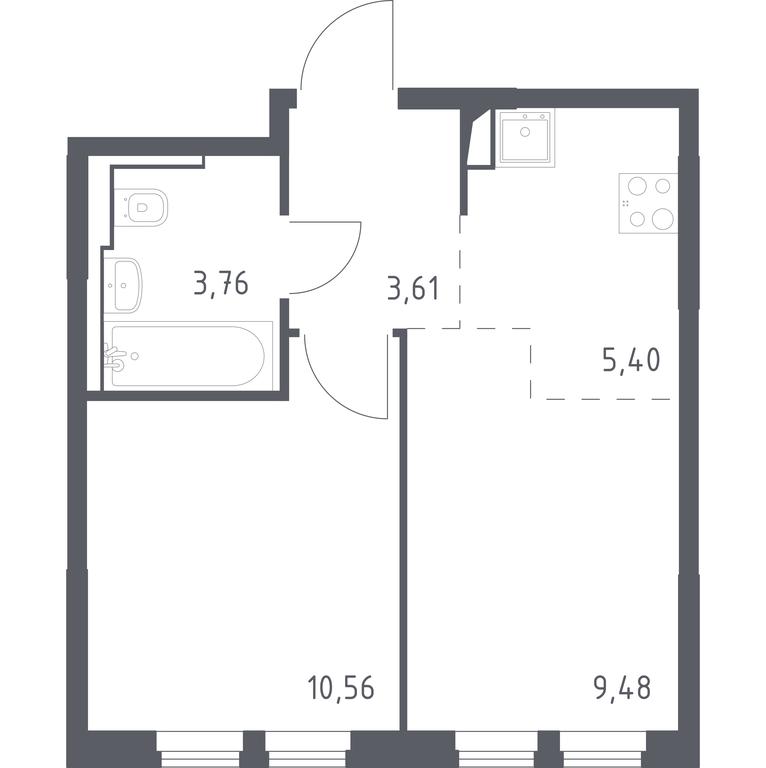 Apartment Sale, 32.81平方米 at Ostafevo, Ostafyevskoe Highway, 12к1, Ryazanovskoe Settlement, Moscow, Russia #1 Apartment Sale, 32.81平方米 at Ostafevo, Ostafyevskoe Highway, 12к1, Ryazanovskoe Settlement, Moscow, Russia #1