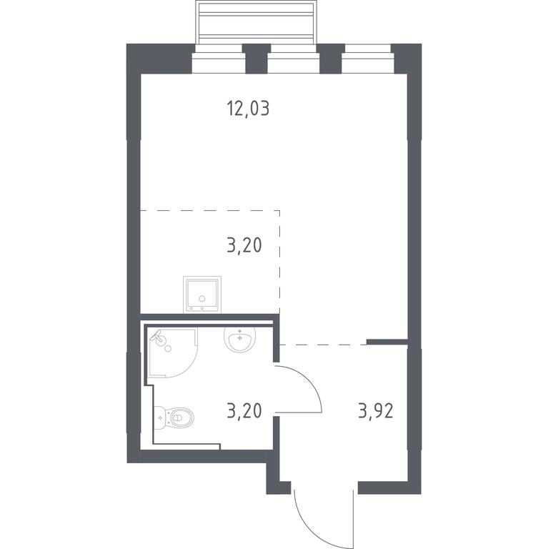 Apartment Sale, 22.35平方米 at Rublevskiy Kvartal, Laykovo Green Quarter, zhiloy kompleks Gorod-sobytiye Laykovo, selo Laykovo, Odintsovskiy City District, Moscow Region, Russia #1