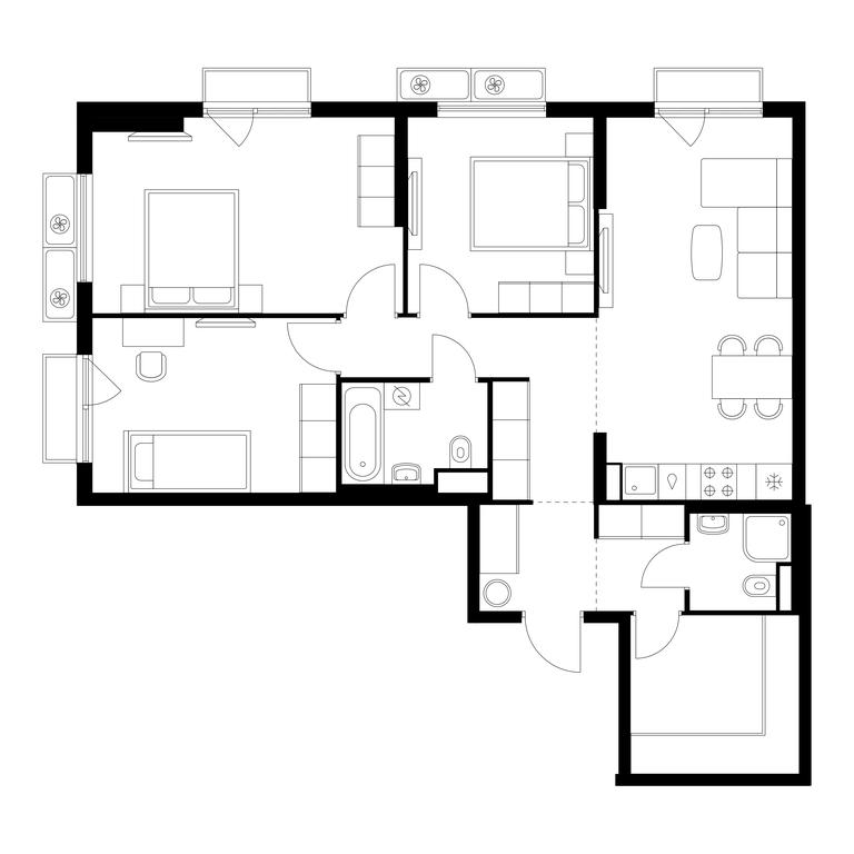 3-BD Apartment Sale, 86 sq. m. at Yauza Park, ulitsa Kolontsova, 4, Mytischi, Moscow Region, Russia #1 3-BD Apartment Sale, 86 sq. m. at Yauza Park, ulitsa Kolontsova, 4, Mytischi, Moscow Region, Russia #1