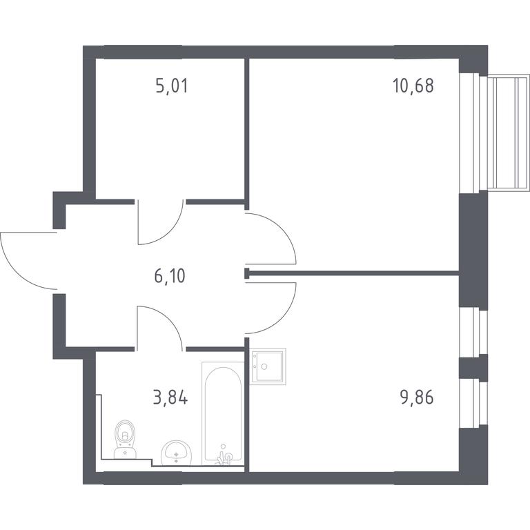 Apartment Sale, 35.49 sq. m. at Rublevskiy Kvartal, Laykovo Green Quarter, zhiloy kompleks Gorod-sobytiye Laykovo, selo Laykovo, Odintsovskiy City District, Moscow Region, Russia #1