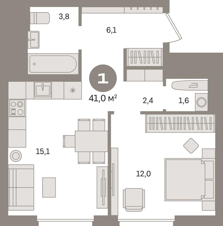 1-BD Apartment Sale, 41 sq. m. at Kvartal Gercena, zhiloy kompleks Kvartal Gertsena, Moscow, Russia #1 1-BD Apartment Sale, 41 sq. m. at Kvartal Gercena, zhiloy kompleks Kvartal Gertsena, Moscow, Russia #1