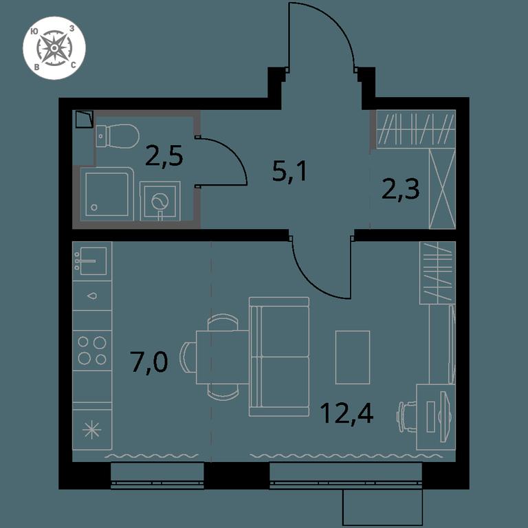 Apartment Sale, 29.3 sq. m. at Pervy Sheremetevskij, Komsomolskaya Street, 16, Khimki, Moscow Region, Russia #1 Apartment Sale, 29.3 sq. m. at Pervy Sheremetevskij, Komsomolskaya Street, 16, Khimki, Moscow Region, Russia #1
