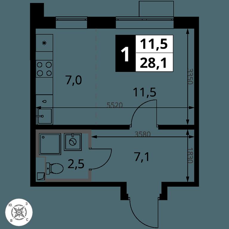 Apartment Sale, 28.1 sq. m. at Pervy Sheremetevskij, Komsomolskaya Street, 16, Khimki, Moscow Region, Russia #2 Apartment Sale, 28.1 sq. m. at Pervy Sheremetevskij, Komsomolskaya Street, 16, Khimki, Moscow Region, Russia #2