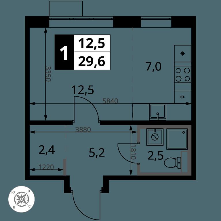 Apartment Sale, 29.6 sq. m. at Pervy Sheremetevskij, Komsomolskaya Street, 16, Khimki, Moscow Region, Russia #2 Apartment Sale, 29.6 sq. m. at Pervy Sheremetevskij, Komsomolskaya Street, 16, Khimki, Moscow Region, Russia #2