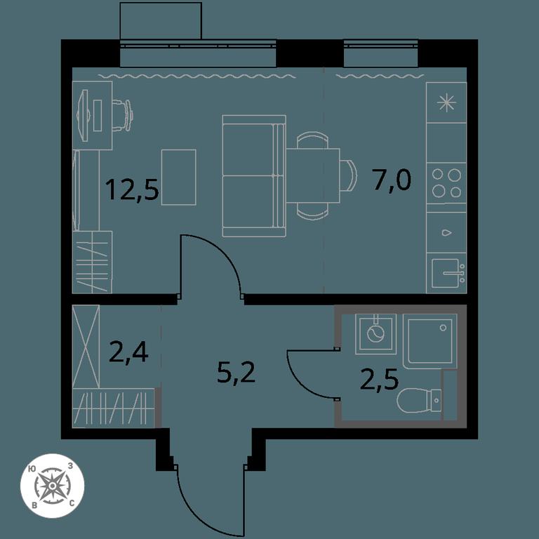 Apartment Sale, 29.6 sq. m. at Pervy Sheremetevskij, Komsomolskaya Street, 16, Khimki, Moscow Region, Russia #1 Apartment Sale, 29.6 sq. m. at Pervy Sheremetevskij, Komsomolskaya Street, 16, Khimki, Moscow Region, Russia #1