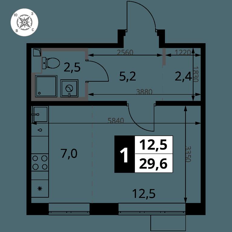 Apartment Sale, 29.6 sq. m. at Pervy Sheremetevskij, Komsomolskaya Street, 16, Khimki, Moscow Region, Russia #2 Apartment Sale, 29.6 sq. m. at Pervy Sheremetevskij, Komsomolskaya Street, 16, Khimki, Moscow Region, Russia #2
