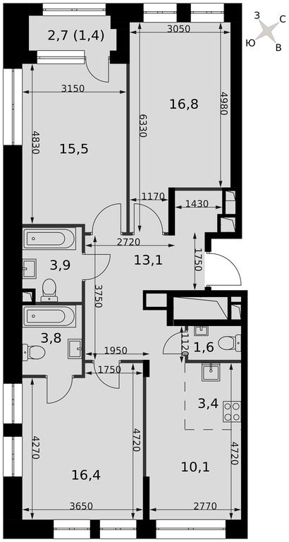 3-BD Apartment Sale, 85.7 sq. m. at Sydney City, Shenogina Street, 2, Moscow, Russia #2 3-BD Apartment Sale, 85.7 sq. m. at Sydney City, Shenogina Street, 2, Moscow, Russia #2