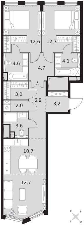 3-BD Apartment Sale, 81平方米 at Sydney City, Shenogina Street, 2, Moscow, Russia #1 3-BD Apartment Sale, 81平方米 at Sydney City, Shenogina Street, 2, Moscow, Russia #1