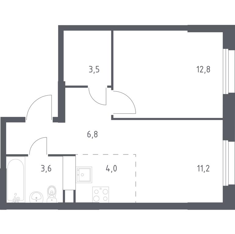 Apartment Sale, 41.9 sq. m. at Eko Bunino, prospekt Kuprina, 34к1, Sosenskoye Settlement, Moscow, Russia #1 Apartment Sale, 41.9 sq. m. at Eko Bunino, prospekt Kuprina, 34к1, Sosenskoye Settlement, Moscow, Russia #1