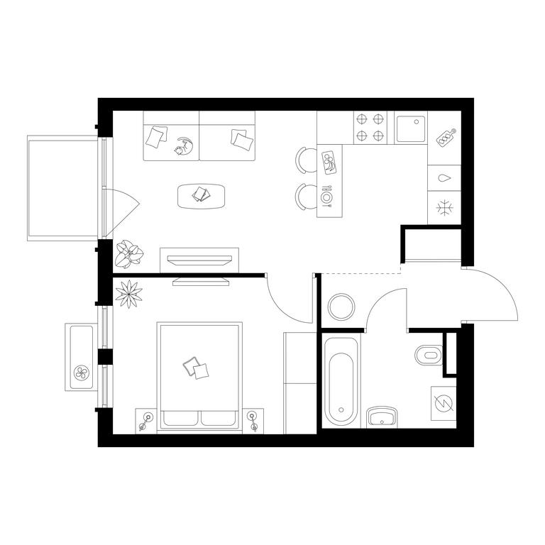 1-BD Apartment Sale, 34.9平方米 at Ilinskie Luga, Zapovednaya Street, 1, posyolok Ilyinskoye-Usovo, Krasnogorsk City District, Moscow Region, Russia #1 1-BD Apartment Sale, 34.9平方米 at Ilinskie Luga, Zapovednaya Street, 1, posyolok Ilyinskoye-Usovo, Krasnogorsk City District, Moscow Region, Russia #1