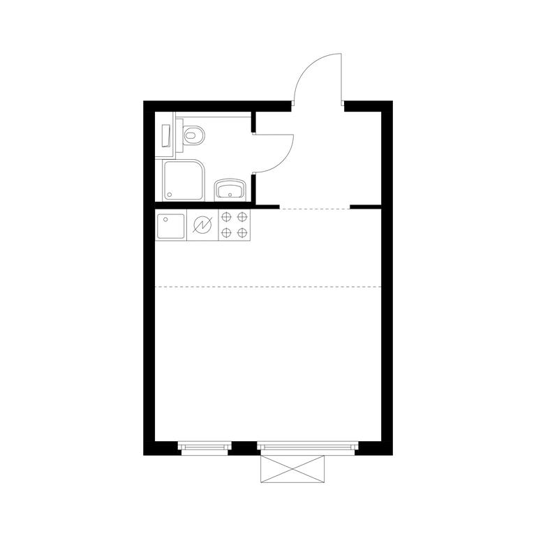 Apartment Sale, 25.73 sq. m. at Pervyi Dubrovskiy, Novoostapovskaya Street, 1с4, Moscow, Russia #1