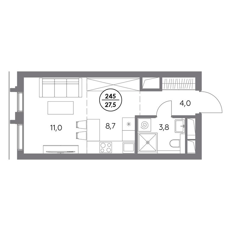 Продажа 1-комн. квартиры, 27,5 м² в ЖК «Дом56», улица Фридриха Энгельса, 56с1, Москва, Россия #2 Продажа 1-комн. квартиры, 27,5 м² в ЖК «Дом56», улица Фридриха Энгельса, 56с1, Москва, Россия #2