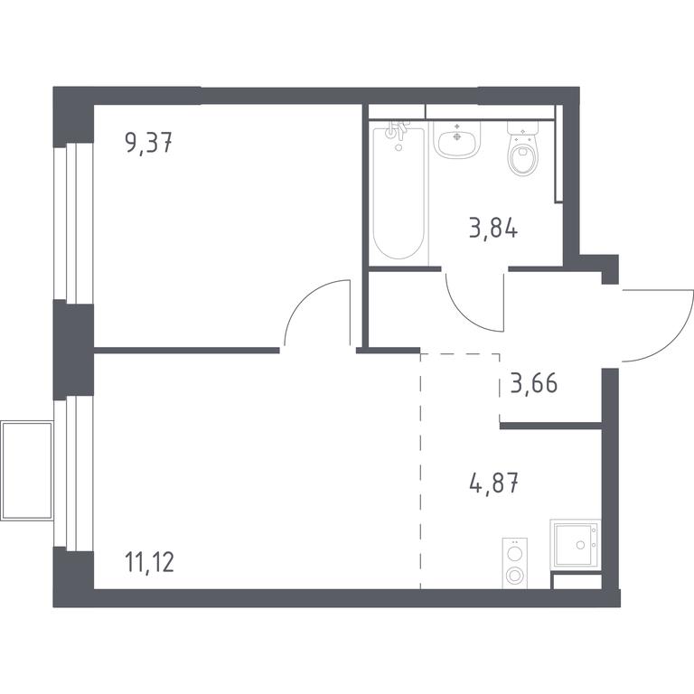 Apartment Sale, 32.86 sq. m. at Novoe Vidnoe, Kalinovka Village, Leninskiy City District, Moscow Region, Russia #1 Apartment Sale, 32.86 sq. m. at Novoe Vidnoe, Kalinovka Village, Leninskiy City District, Moscow Region, Russia #1