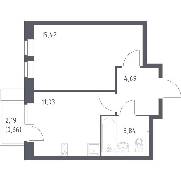 Apartment Sale, 35.64 sq. m. at Novoe Vidnoe, Kalinovka Village, Leninskiy City District, Moscow Region, Russia #1 Apartment Sale, 35.64 sq. m. at Novoe Vidnoe, Kalinovka Village, Leninskiy City District, Moscow Region, Russia #1